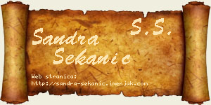 Sandra Sekanić vizit kartica